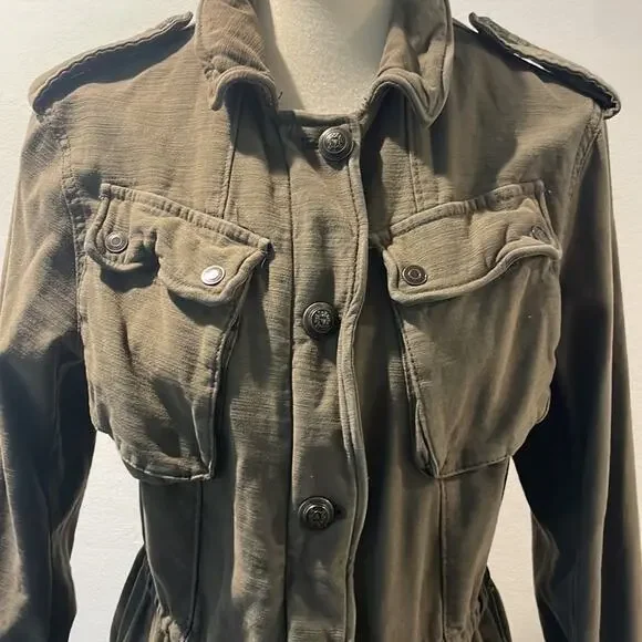Free People Utility Cargo Jacket in Olive Green Size Small - Picture 7 of 12